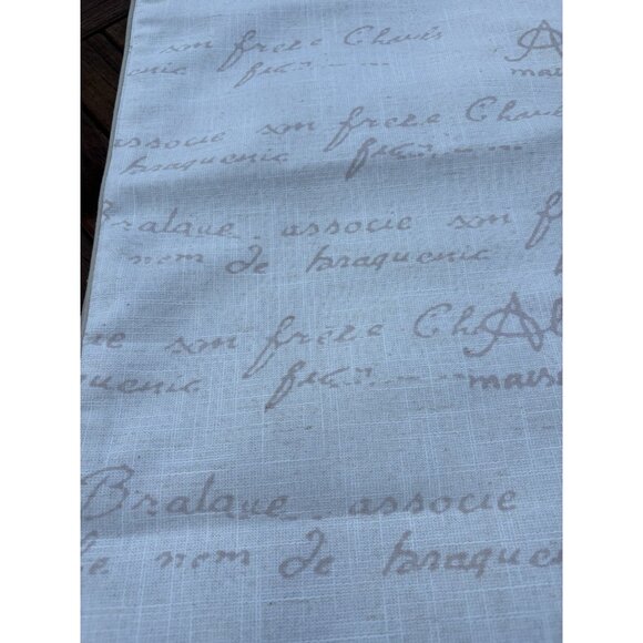 Birds Nest Table Runner Embroidery Spring Summer French Lettering 70x16” - Picture 4 of 8